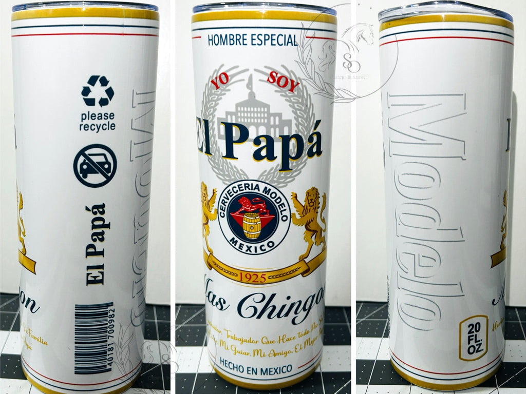 V33 | El mejor Papa | Vaso de 20oz | Regalo para papá