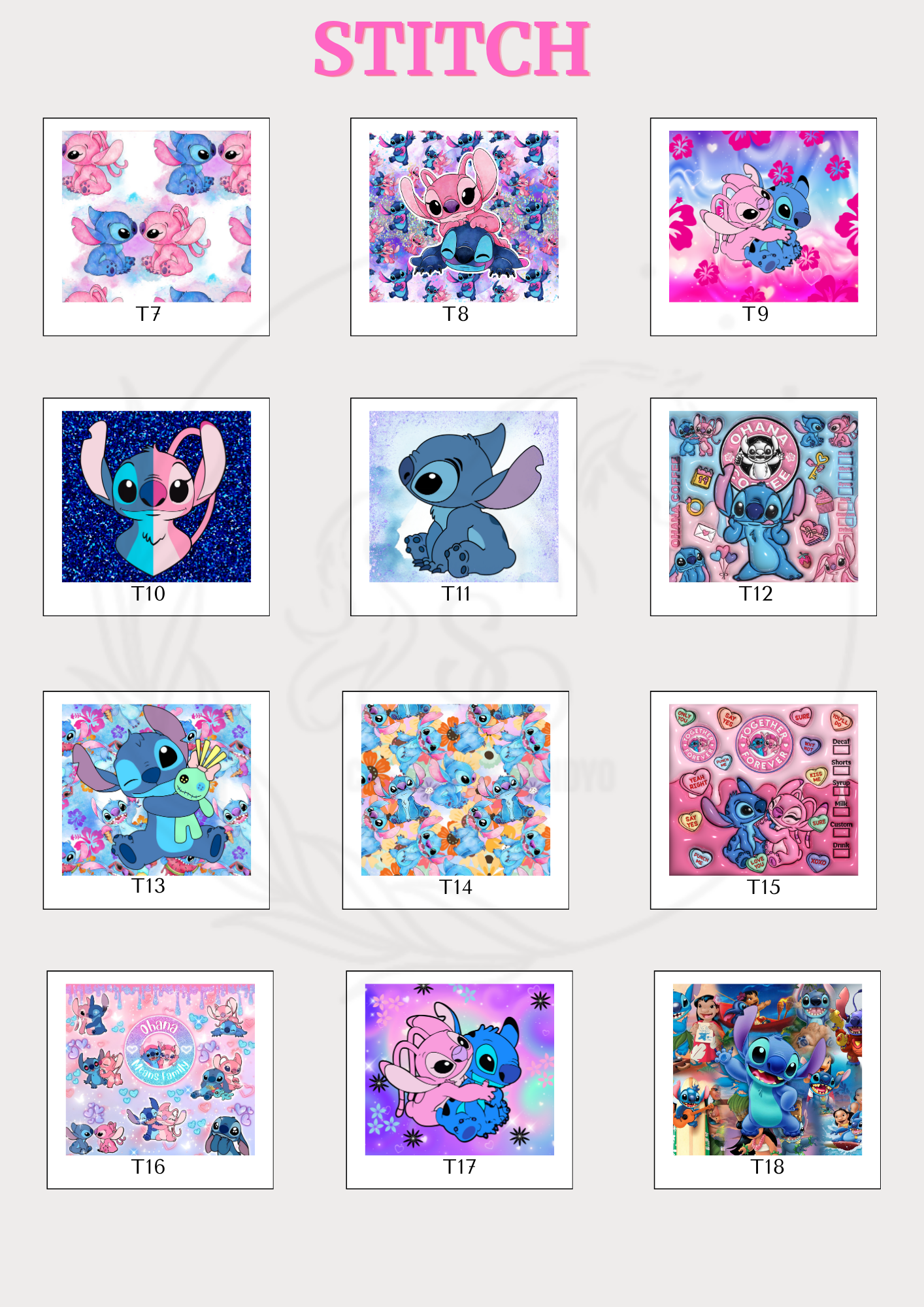 T1 | STITCH | TRANSFERS DE SUBLIMACION