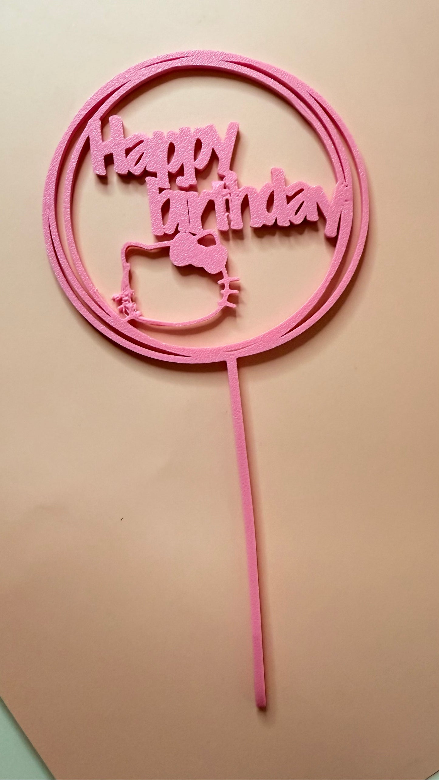 Happy Birthday hello kitty Cake Topper | S16