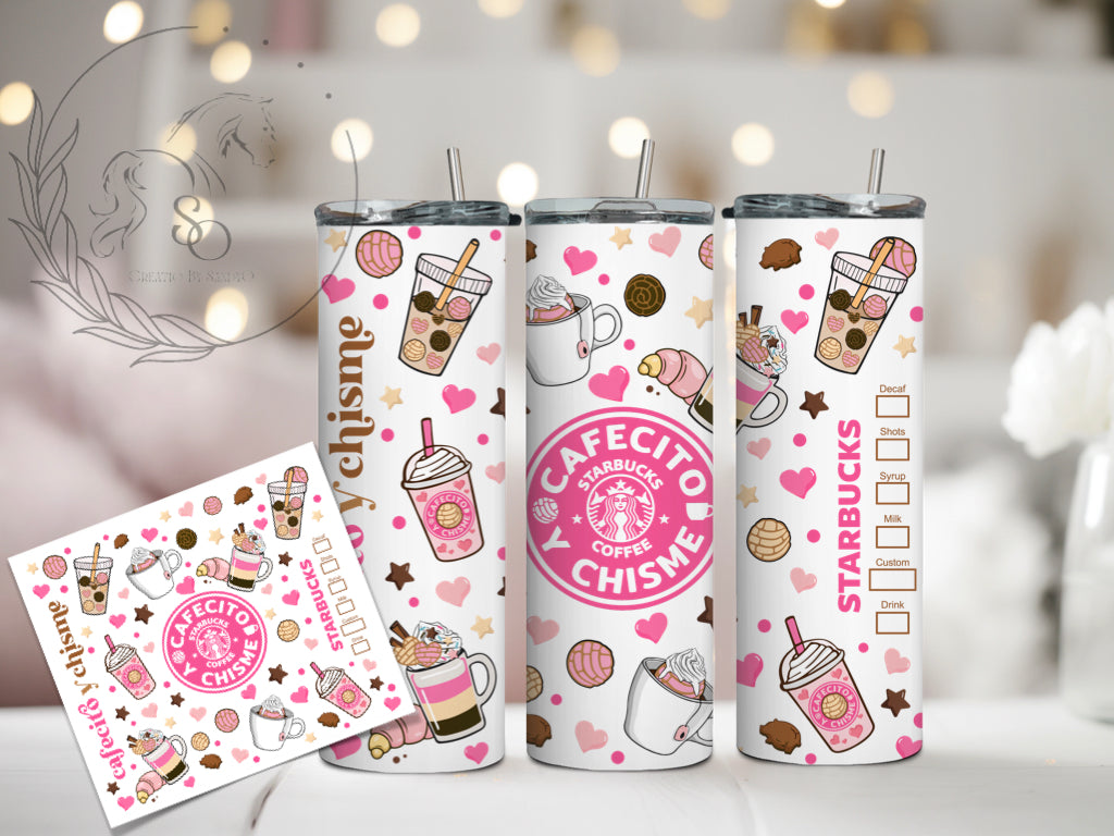 T14 Transfers Para Sublimar Cafecito Rosa
