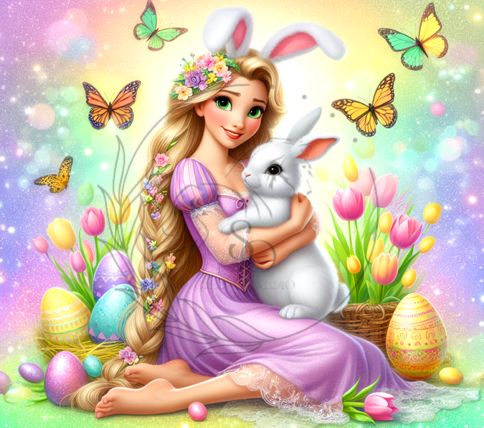 T515 Transfer Para Sublimacion | Rapunzel | Pascua