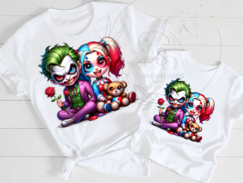 D62 DTF TRASFERS | Pareja de Harley Quinn
