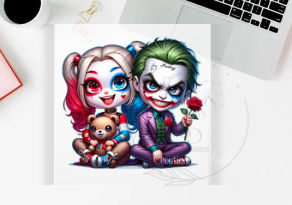 D228 | DTF TRASFERS | Pareja de Harley Quinn 2