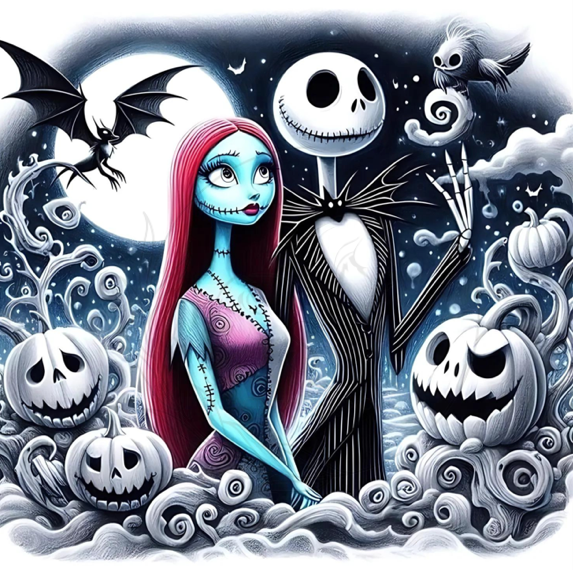 T793 | Sublimation Transfers | Jack and Sally