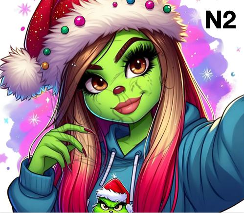 T846 | Transfers Para Sublimar | Grinch Nike Girl
