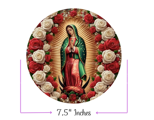 S23 | Decoración Comestible para tortas | Fiesta | VIRGEN DE GUADALUPE