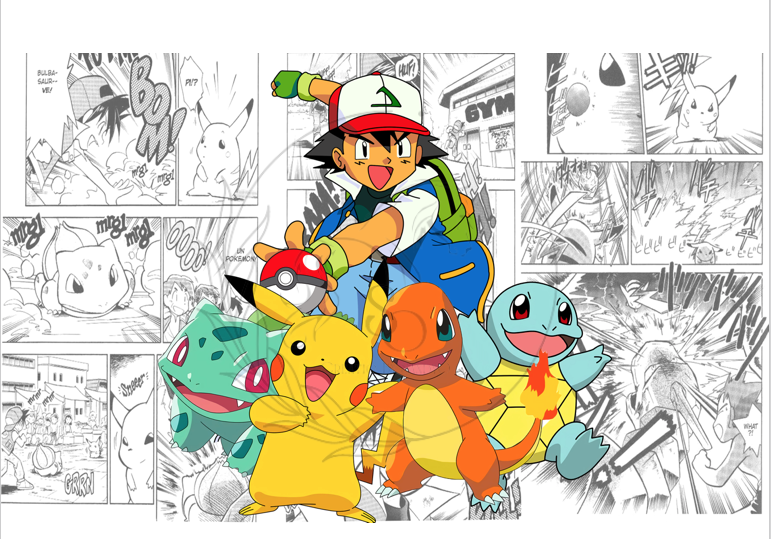 F84 Transfer de sublimación | Pokemon Equipo