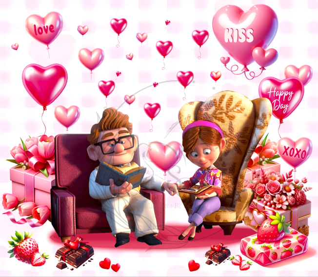 T887 Transfers De Sublimacion San Valentin | Carl - Ellie UP