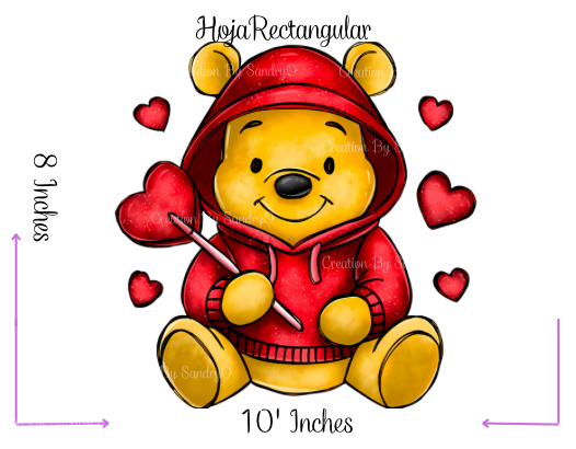 S24 | Decoración Comestible para tortas | Fiesta | Winnie the pooh