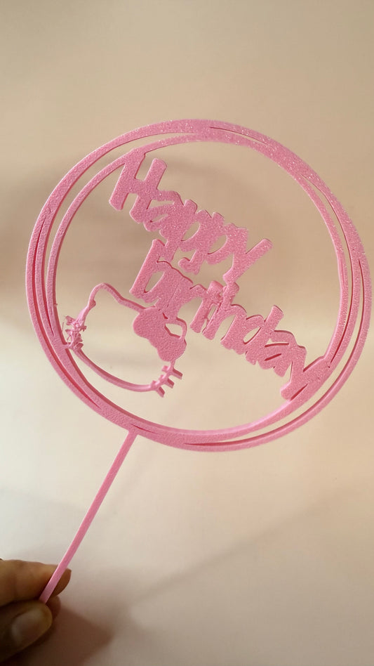 Happy Birthday hello kitty Cake Topper  | S16