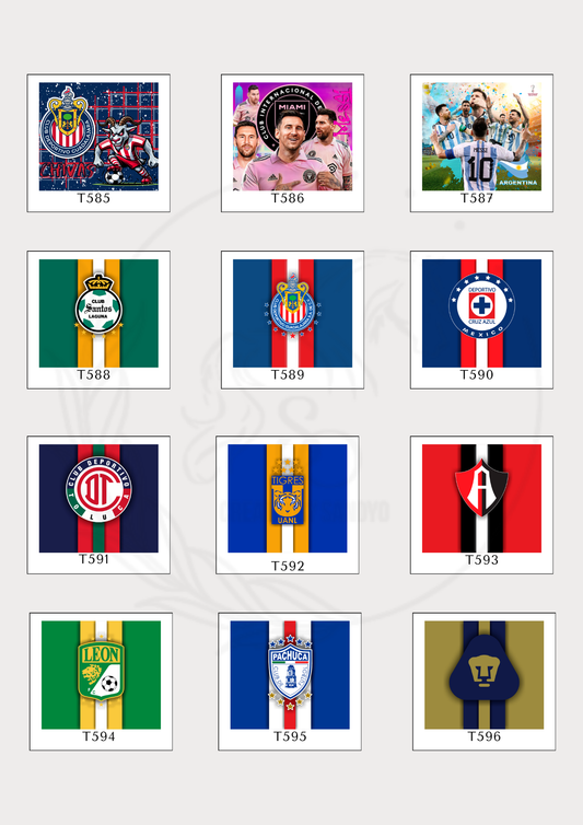 T573 - DEPORTES- REAL MADRID, PUEBLA, CHIVAS, BARCELONA, AMERICA, MAZATLAN, MONTERREY, NECAXA ETC