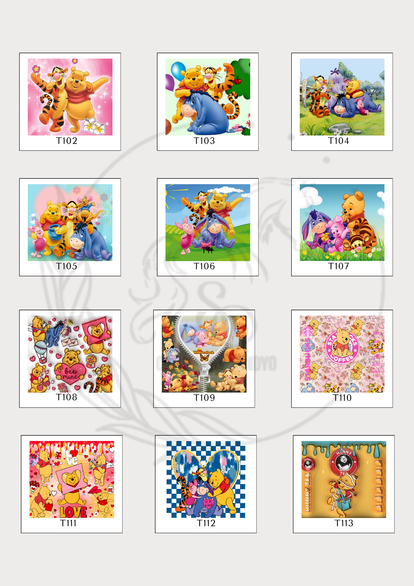 T102 | WINNIE THE POOH | TRANSFER DE SUBLIMACION