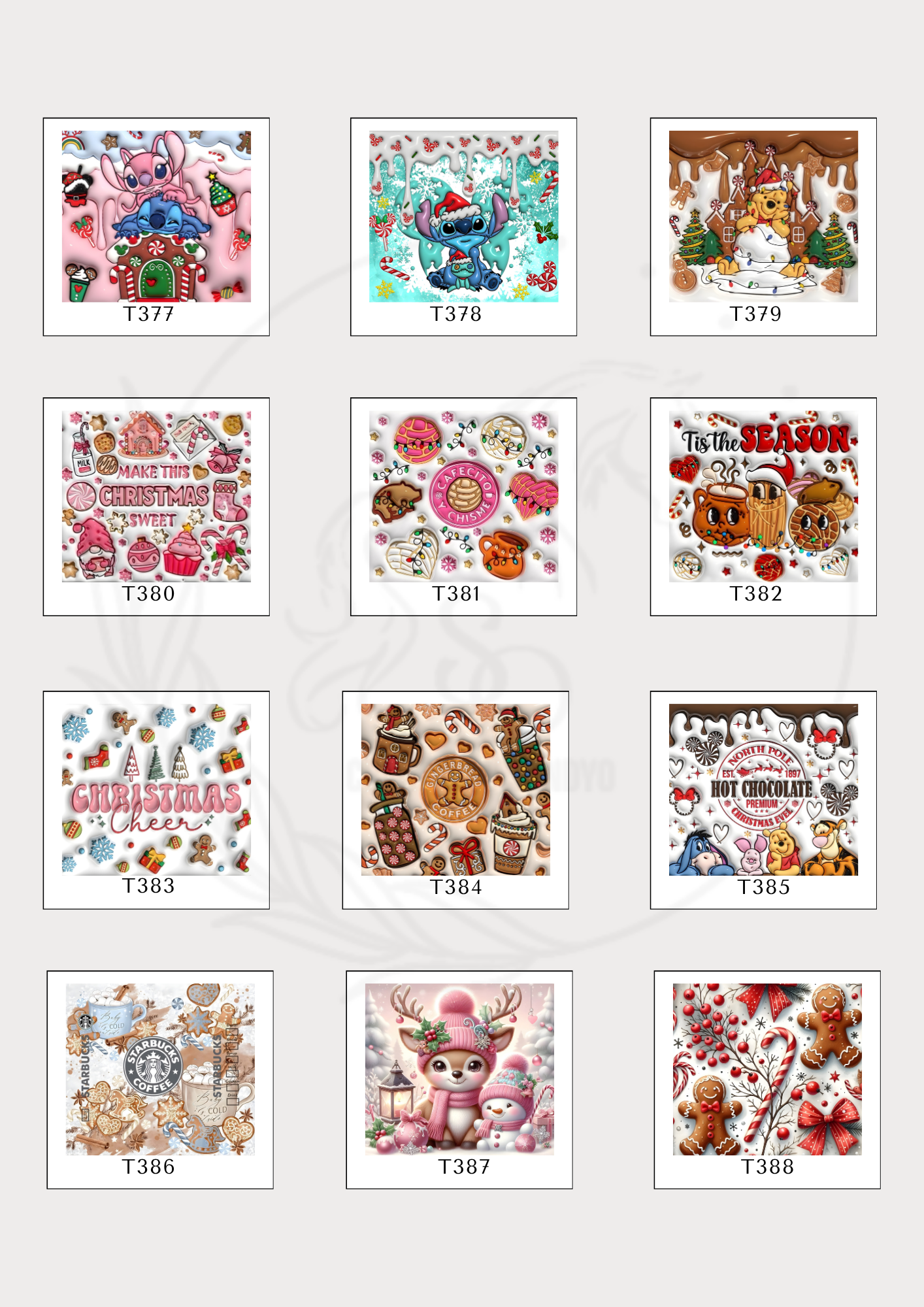 T377 -NAVIDAD Stitch, Winnie the pooh, galleta