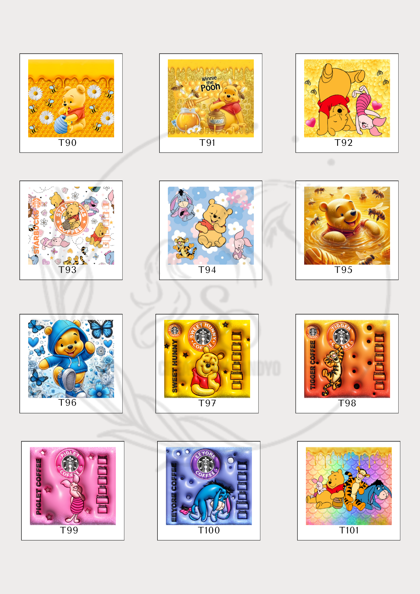 T90 | WINNIE THE POOH | TRANSFER DE SUBLIMACION