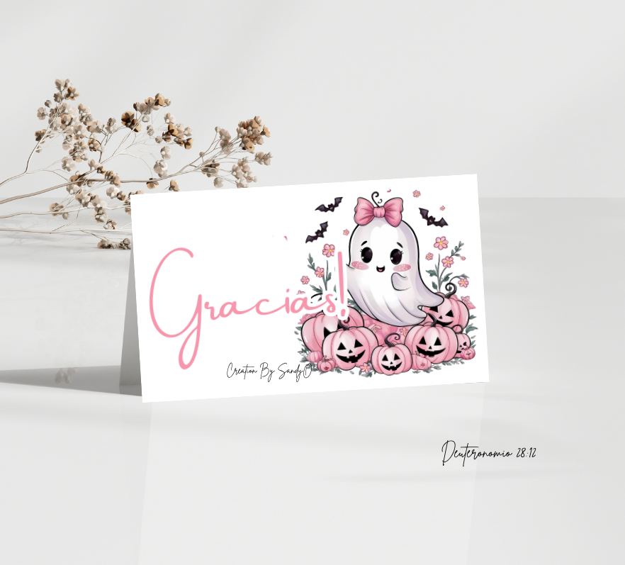 Thank You Cards | Cute Ghost | A3