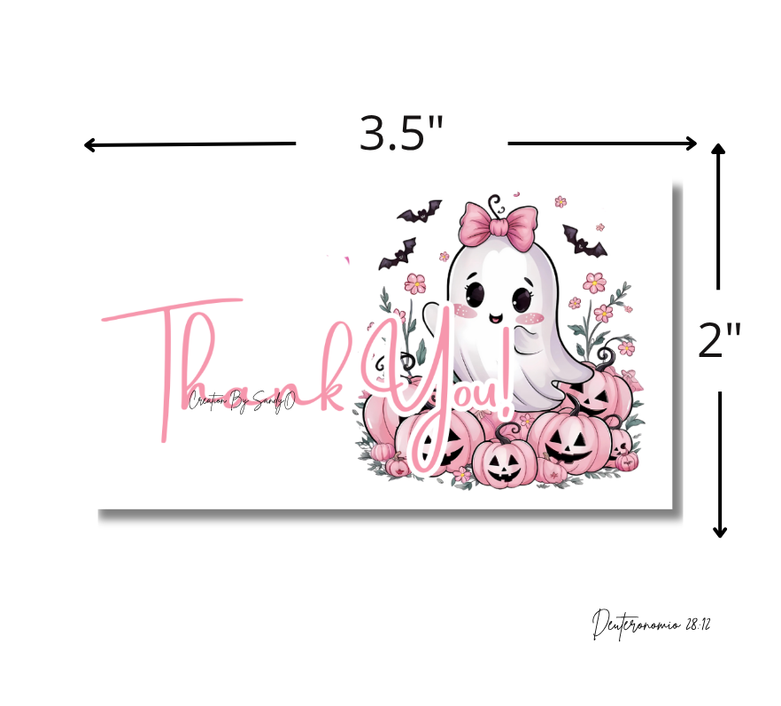 Thank You Cards | Cute Ghost | A3