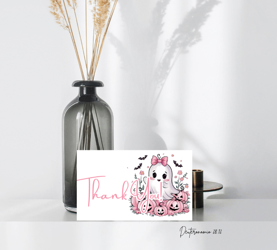 Thank You Cards | Cute Ghost | A3