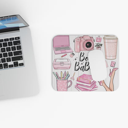 Boss Babe Pink Desk Mouse Pad — Girly Office Accessories