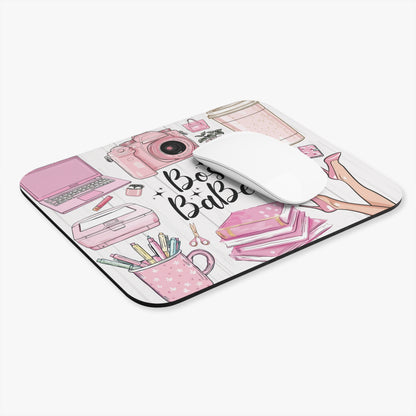 Boss Babe Pink Desk Mouse Pad — Girly Office Accessories
