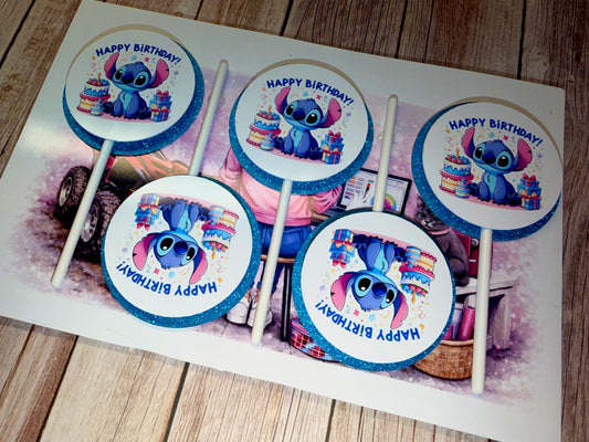 Stitch Cupcake Toppers Set de 10