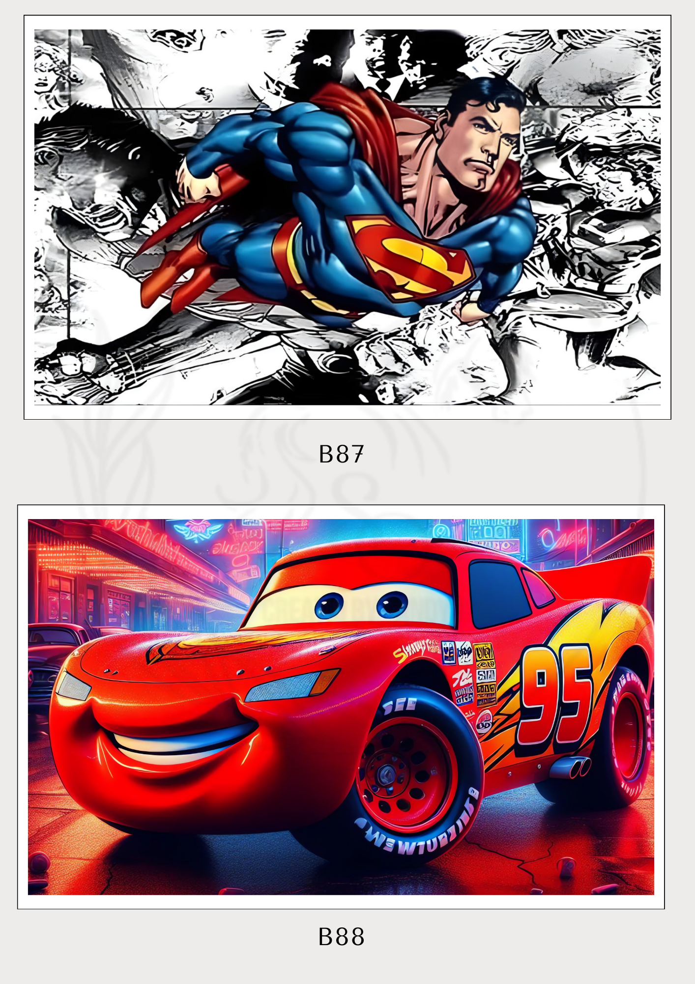 B81 - Dragon ball Z, Superman, Cars y mas..