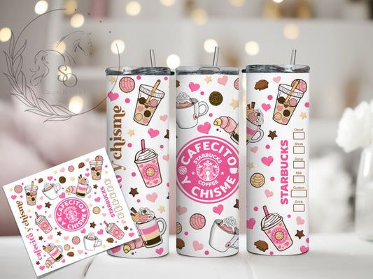 T14 Transfers Para Sublimar Cafecito Rosa