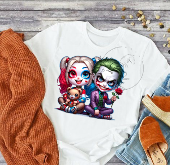 D228 | DTF TRASFERS |  Pareja de Harley Quinn 2