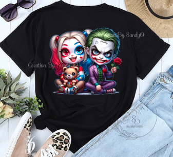 D228 | DTF TRASFERS |  Pareja de Harley Quinn 2