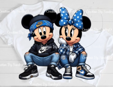 DIGITAL DOWNLOAD|  Minnie and Mickey (Azul)  | PNG FILE | P5