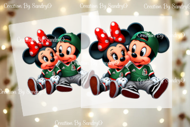 DIGITAL DOWNLOAD | PNG FILE | Mexico Micky and Minnie | P110