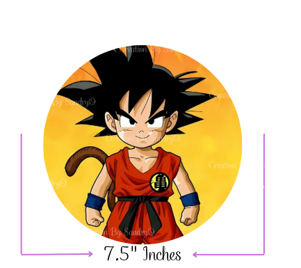 S27 | Decoración Comestible para tortas | Fiesta | Dragon Ball Z