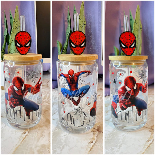 O1 | Spiderman | Glass Cup | 16oz