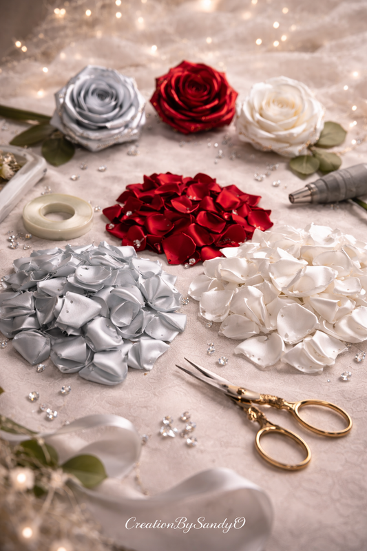 Silver Satin Petals
