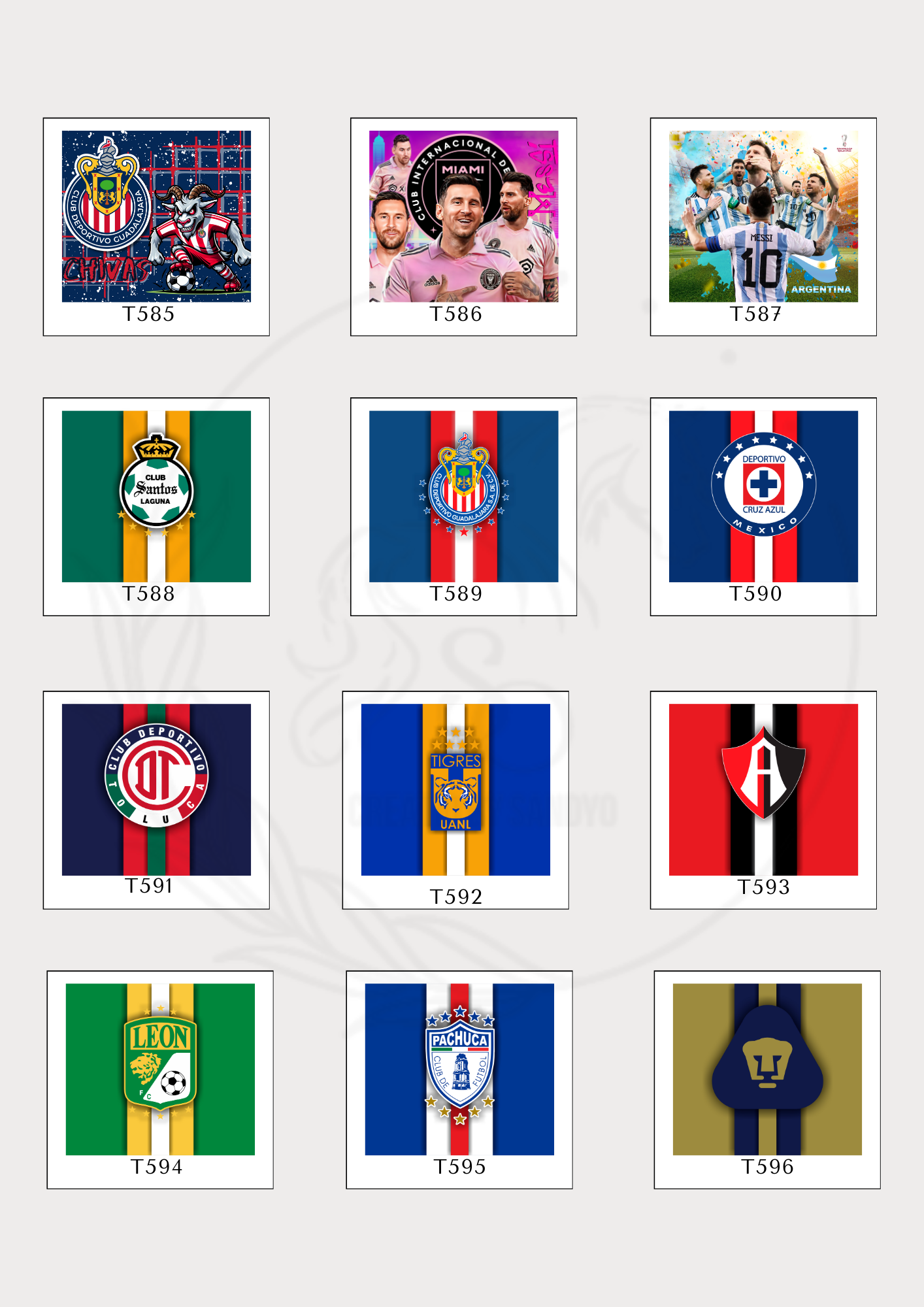 T573 - DEPORTES- REAL MADRID, PUEBLA, CHIVAS, BARCELONA, AMERICA, MAZATLAN, MONTERREY, NECAXA ETC